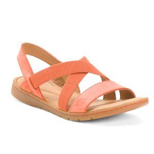 Born Atiana Burnt Orange Leather Sandal - Size 7
